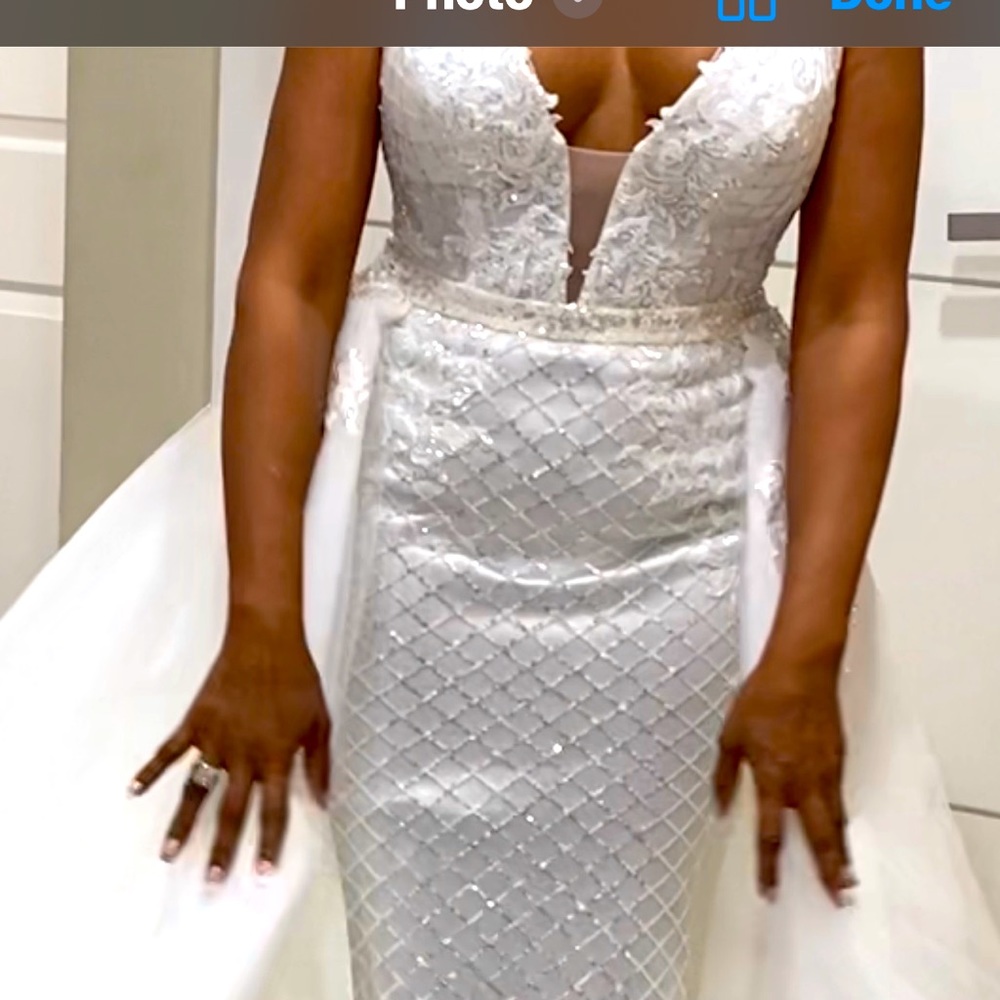 Two piece wedding dress and skirt